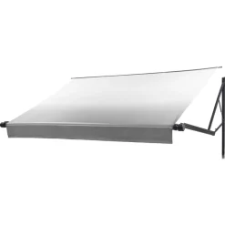 VEVOR Motorized RV Awning Complete Kit, 17.06FT Electric Retractable RV Awning with Aluminum Alloy Frame & Waterproof Fabric, Outdoor Camping Trailer Awnings Fit Most RVs (17FT Type, Gradient Gray)
