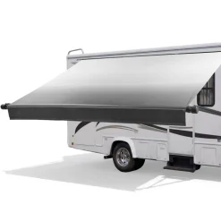 VEVOR Motorized RV Awning Complete Kit, 20.06FT Electric Retractable RV Awning with Aluminum Alloy Frame & Waterproof Fabric, Outdoor Camping Trailer Awnings Fit Most RVs (20FT Type, Gradient Black)