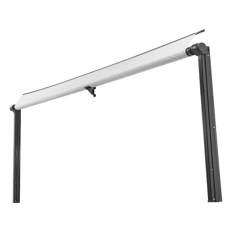 VEVOR Motorized RV Awning Complete Kit, 21.06FT Electric Retractable RV Awning with Aluminum Alloy Frame & Waterproof Fabric, Outdoor Camping Trailer Awnings Fit Most RVs (21FT Type, Gradient Gray)