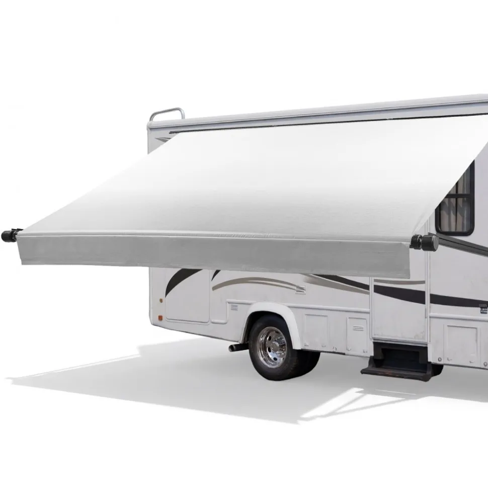 VEVOR Motorized RV Awning Complete Kit, 21.06FT Electric Retractable RV Awning with Aluminum Alloy Frame & Waterproof Fabric, Outdoor Camping Trailer Awnings Fit Most RVs (21FT Type, Gradient Gray)