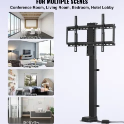 VEVOR Motorized TV Lift with Swivel, Adjustable Height 28.74-68.11 Inch for 32-70 Inch TVs, Remote Controlled, 154 Lbs Capacity, Manual Left/Right Swivel 30°