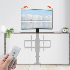 VEVOR Motorized TV Lift with Swivel, Adjustable Height 28.74-68.11 Inch for 32-70 Inch TVs, Remote Controlled, 154 Lbs Capacity, Manual Left/Right Swivel 30°