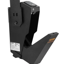 VEVOR Mounted Gun Safe for Pistols, Biometric Gun Safe with Three Quick Access Ways of Fingerprints, Passwords and Keys, Handgun Safe for 1 Pistol for Home, Bedside, Nightstand, Wall