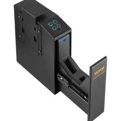 VEVOR Mounted Gun Safe for Pistols, Biometric Gun Safe with Three Quick Access Ways of Fingerprints, Passwords and Keys, Handgun Safe for 1 Pistol for Home, Bedside, Nightstand, Wall