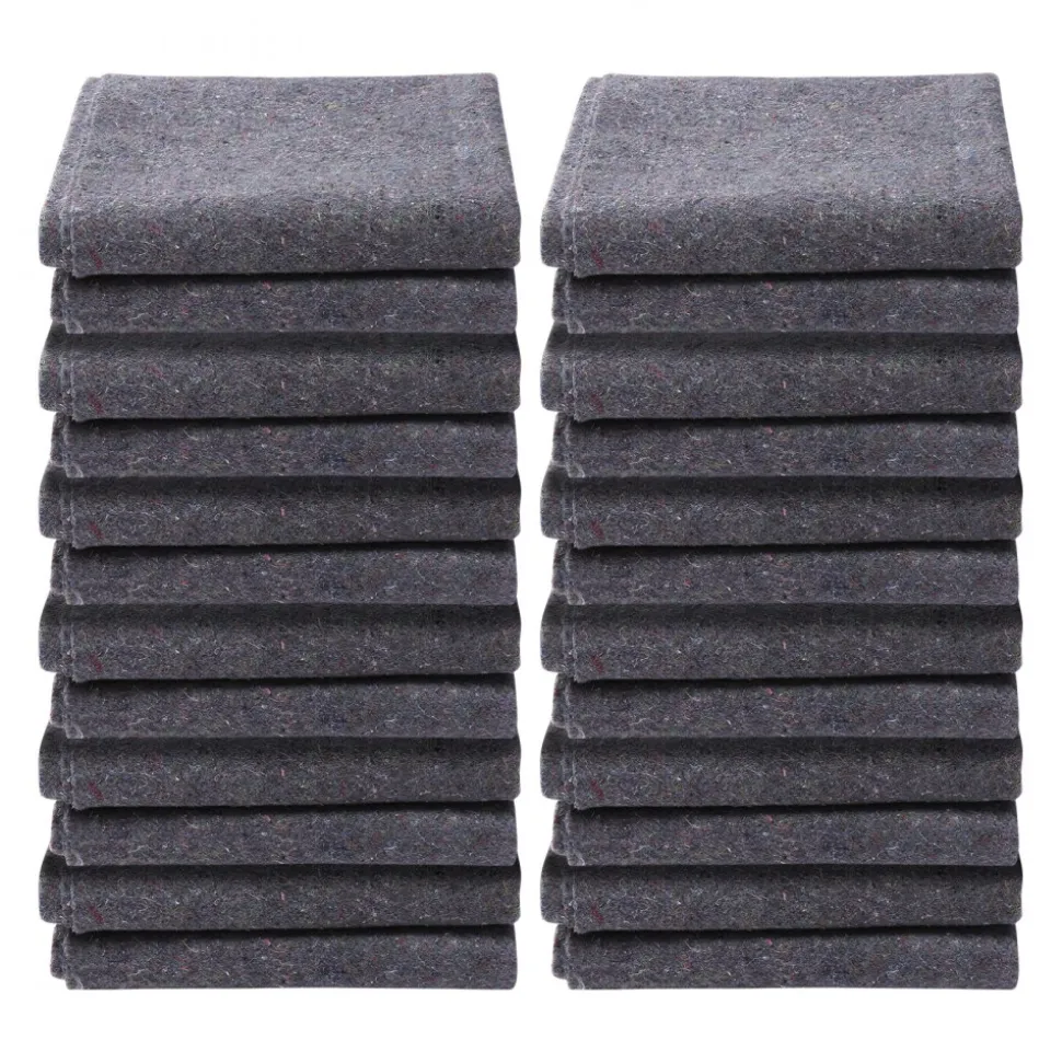 VEVOR Moving Blankets, 72" x 54", 21 lbs/dz Weight, 12 Packs, Professional Recycled Cotton Packing Blanket, Large Heavy Duty Shipping Mover Pads Perfect for Protecting Furniture, Floors, Appliances