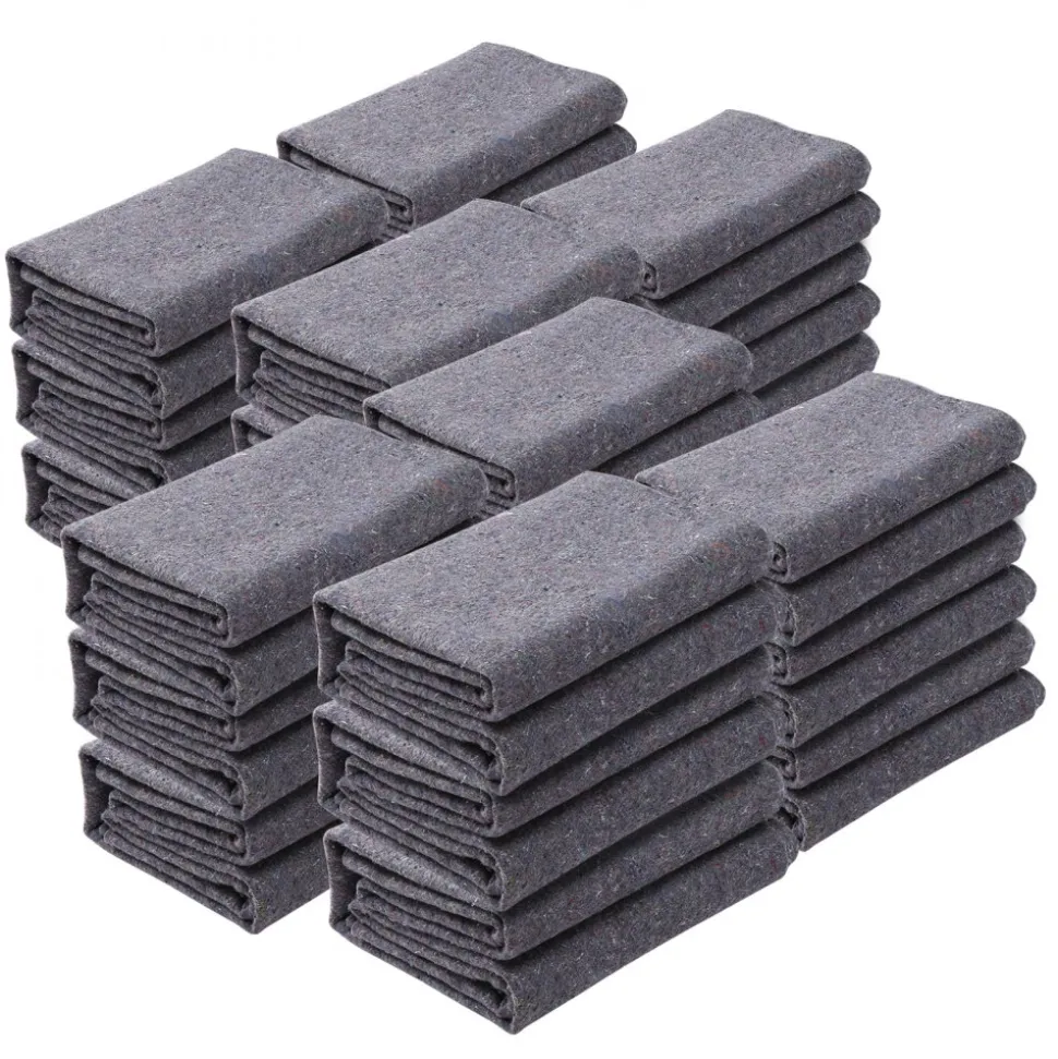 VEVOR Moving Blankets, 72" x 54", 21 lbs/dz Weight, 24 Packs, Professional Recycled Cotton Packing Blanket, Large Heavy Duty Shipping Mover Pads Perfect for Protecting Furniture, Floors, Appliances