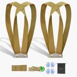 VEVOR Moving Straps, 2-Person Lifting and Moving System with 2 Harness Straps, 1 Load-bearing Strap & 1 Handheld Strap, Adjustable Lifting Shoulder Straps Move Furniture Appliances Mattresses