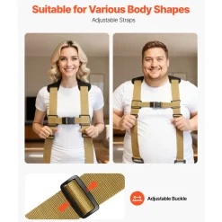 VEVOR Moving Straps, Supports up to 1000 lbs, 2-Person Lifting and Moving System with 2 Harness Straps & 2 Load-bearing Straps, Adjustable Lifting Shoulder Straps Move Furniture Appliances Mattresses