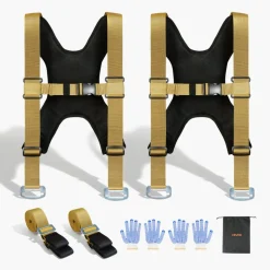 VEVOR Moving Straps, Supports up to 1000 lbs, 2-Person Lifting and Moving System with 2 Harness Straps & 2 Load-bearing Straps, Adjustable Lifting Shoulder Straps Move Furniture Appliances Mattresses