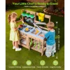 VEVOR Mud Kitchen, Outdoor Mud Kitchen for Kids, Wood Outdoor Play Kitchens with Stoves, Hooks, Sinks, Planting Shovels, Spatulas, Handle, Cookware Pots and Accessories, Play with Water and Sand