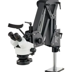 VEVOR Multi-Directional Microscope with Spring Bracket, 7X-45X Magnification Jewelry Microscope, Micro Jewelry Inlaid Stand with Integrated USB Ring LED Light, Jewelers Microscope for Jewelry Inlay