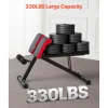 VEVOR Multi-Functional Weight Bench for Full Body Workout, Roman Chair Hyperextension Bench, 330 lbs Adjustable & Foldable Equipment for Back Arm Core Ab Workout, Sit Up Exercise Machine for Home Gym