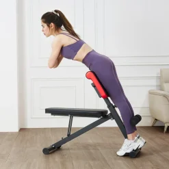 VEVOR Multi-Functional Weight Bench for Full Body Workout, Roman Chair Hyperextension Bench, 330 lbs Adjustable & Foldable Equipment for Back Arm Core Ab Workout, Sit Up Exercise Machine for Home Gym