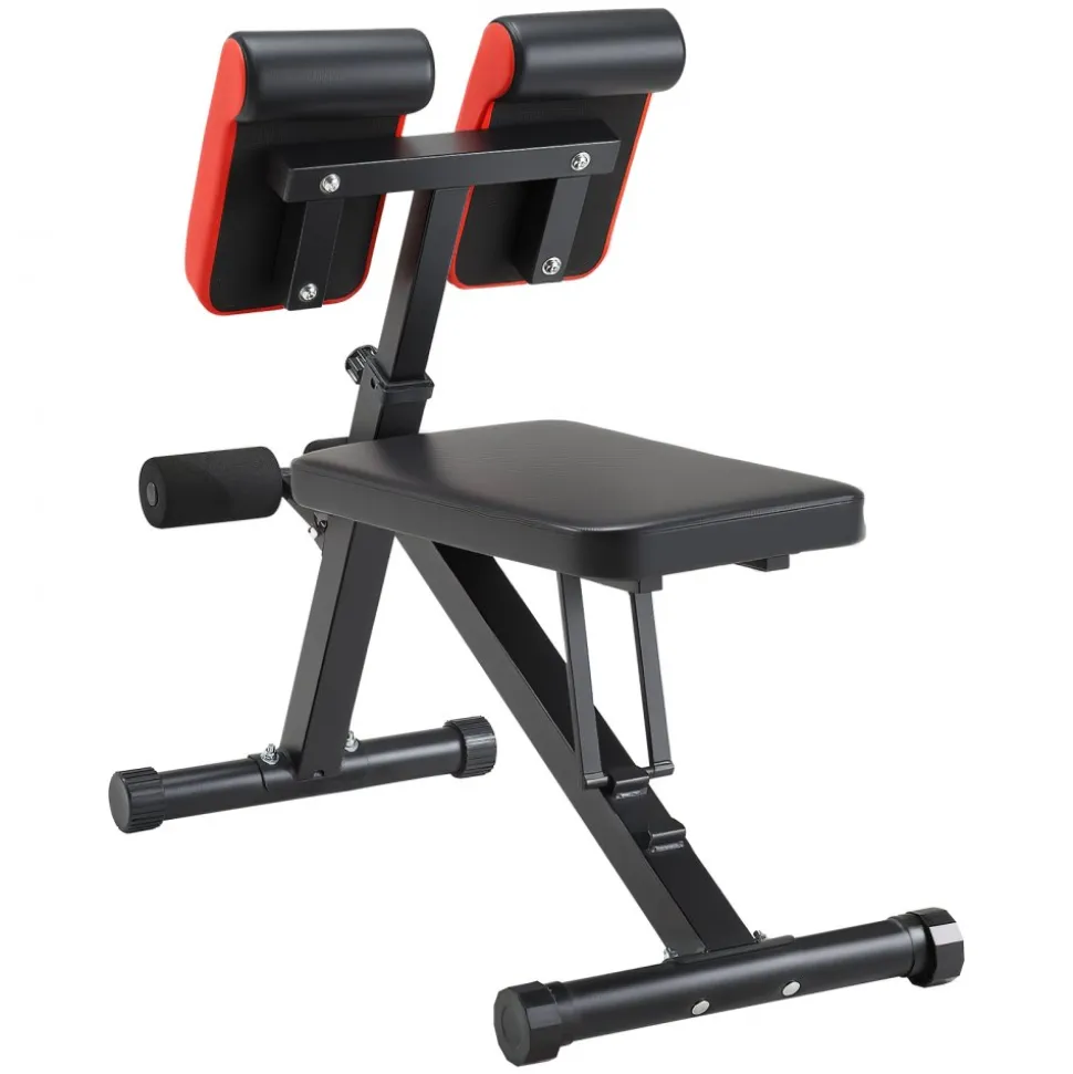 VEVOR Multi-Functional Weight Bench for Full Body Workout, Roman Chair Hyperextension Bench, 330 lbs Adjustable & Foldable Equipment for Back Arm Core Ab Workout, Sit Up Exercise Machine for Home Gym