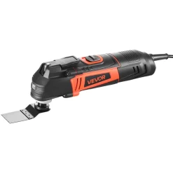 VEVOR Multitool Oscillating Tool, 3Amps Corded Oscillating Multi Tool with 6 Variable Speeds 15000 - 22000 OPM, 3.2° Oscillating Angle, 13PCS Saw Accessories, LED Work Light & Tool Bag