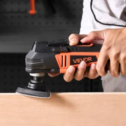 VEVOR Multitool Oscillating Tool, 3Amps Corded Oscillating Multi Tool with 6 Variable Speeds 15000 - 22000 OPM, 3.2° Oscillating Angle, 13PCS Saw Accessories, LED Work Light & Tool Bag