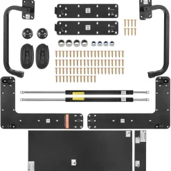 VEVOR Murphy Bed Kit, Queen Size, Vertical Deluxe DIY Wall Bed Mechanical Hardware Kit, Pneumatic Lever Heavy Duty Bed Frame Support, Folding Cabinet Wall Bed Space Saving Design for Guestroom