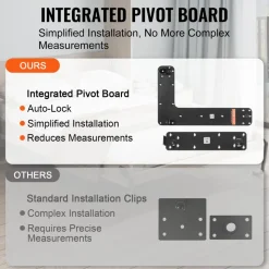 VEVOR Murphy Bed Kit, Queen Size, Deluxe DIY Wall Bed Mechanical Hardware Kit, Pneumatic Lever Heavy Duty Bed Frame Support, Folding Cabinet Wall Bed Space Saving Design for Guestroom, Easy to Build