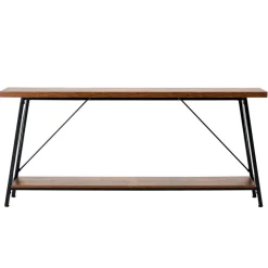 VEVOR Narrow Console Sofa Table, 70.9 inches Behind Couch Table, 2-Tier Long Entryway Table and Skinny Hallway Table, Narrow Sofa Table with Metal Frame, for Entryway, Hallway, Living Room & Bedroom