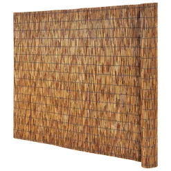 VEVOR Natural Reed Fencing, 4 ft x 16.4 ft, 2 Pack Decorative Natural Reed Fencing Roll, Decorative Fence for Divider, Privacy Screen Panel Curtain for Balcony Patio Garden Backyard Outdoor, Brown