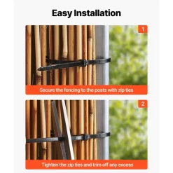 VEVOR Natural Reed Fencing, 4 ft x 16.4 ft, Decorative Natural Reed Fencing Roll, Decorative Fence for Backyard Garden Divider, Privacy Screen Panel Curtain for Balcony Patio Garden Backyard Outdoor