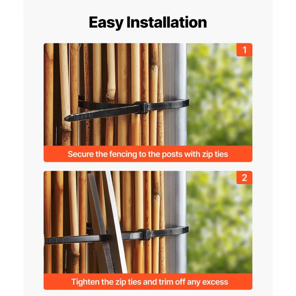 VEVOR Natural Reed Fencing, 4 ft x 16.4 ft, Decorative Natural Reed Fencing Roll, Decorative Fence for Backyard Garden Divider, Privacy Screen Panel Curtain for Balcony Patio Garden Backyard Outdoor