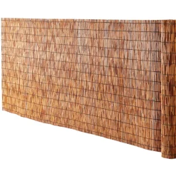 VEVOR Natural Reed Fencing, 5.5 ft x 16.4 ft, Reed Screen Curtain Balcony Reed Fence Roll for Outdoor Backyard Patio, Decorative Fence for Backyard Garden Fencing Divider, Privacy Screen Panel, Brown
