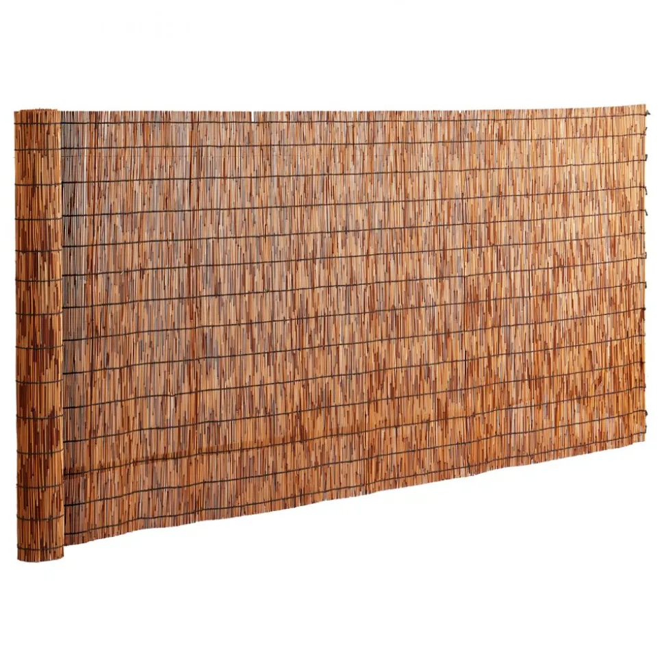 VEVOR Natural Reed Fencing, 5.5 ft x 16.4 ft, Reed Screen Curtain Balcony Reed Fence Roll for Outdoor Backyard Patio, Decorative Fence for Backyard Garden Fencing Divider, Privacy Screen Panel, Brown