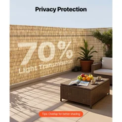 VEVOR Natural Reed Fencing, 4 ft x 16.4 ft, 2 Pack Decorative Natural Reed Fencing Roll, Decorative Fence for Backyard Divider, Privacy Screen Panel Curtain for Balcony Patio Garden Backyard Outdoor