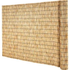 VEVOR Natural Reed Fencing, 6 ft x 16.4 ft, Decorative Natural Reed Fencing Roll, Decorative Fence for Backyard Garden Divider, Privacy Screen Panel Curtain for Balcony Patio Garden Backyard Outdoor