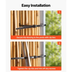 VEVOR Natural Reed Fencing, 6 ft x 16.4 ft, Decorative Natural Reed Fencing Roll, Decorative Fence for Backyard Garden Divider, Privacy Screen Panel Curtain for Balcony Patio Garden Backyard Outdoor