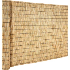 VEVOR Natural Reed Fencing, 6 ft x 16.4 ft, Decorative Natural Reed Fencing Roll, Decorative Fence for Backyard Garden Divider, Privacy Screen Panel Curtain for Balcony Patio Garden Backyard Outdoor