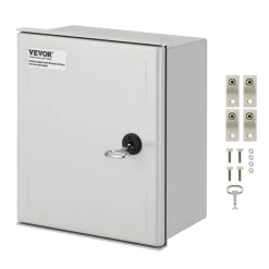 VEVOR NEMA Electric Box, 12x10x6'' NEMA 4X Fiberglass Electric Enclosure, IP66 Water & Dust Resistant, Suitable for Both Outdoor & Indoor Use, Includes Mounting Plate (30x25x14 cm)