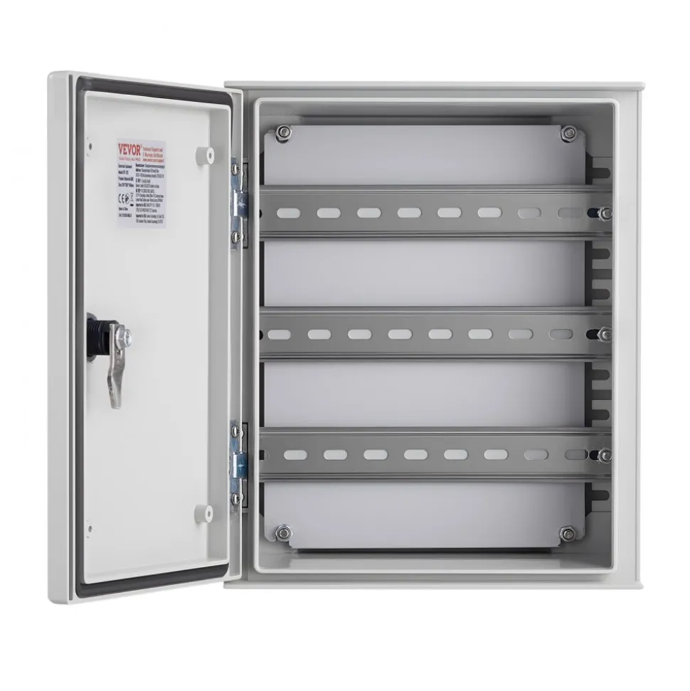 VEVOR NEMA Electric Box, 12x10x6'' NEMA 4X Fiberglass Electric Enclosure, IP66 Water & Dust Resistant, Suitable for Both Outdoor & Indoor Use, Includes Mounting Plate (30x25x14 cm)