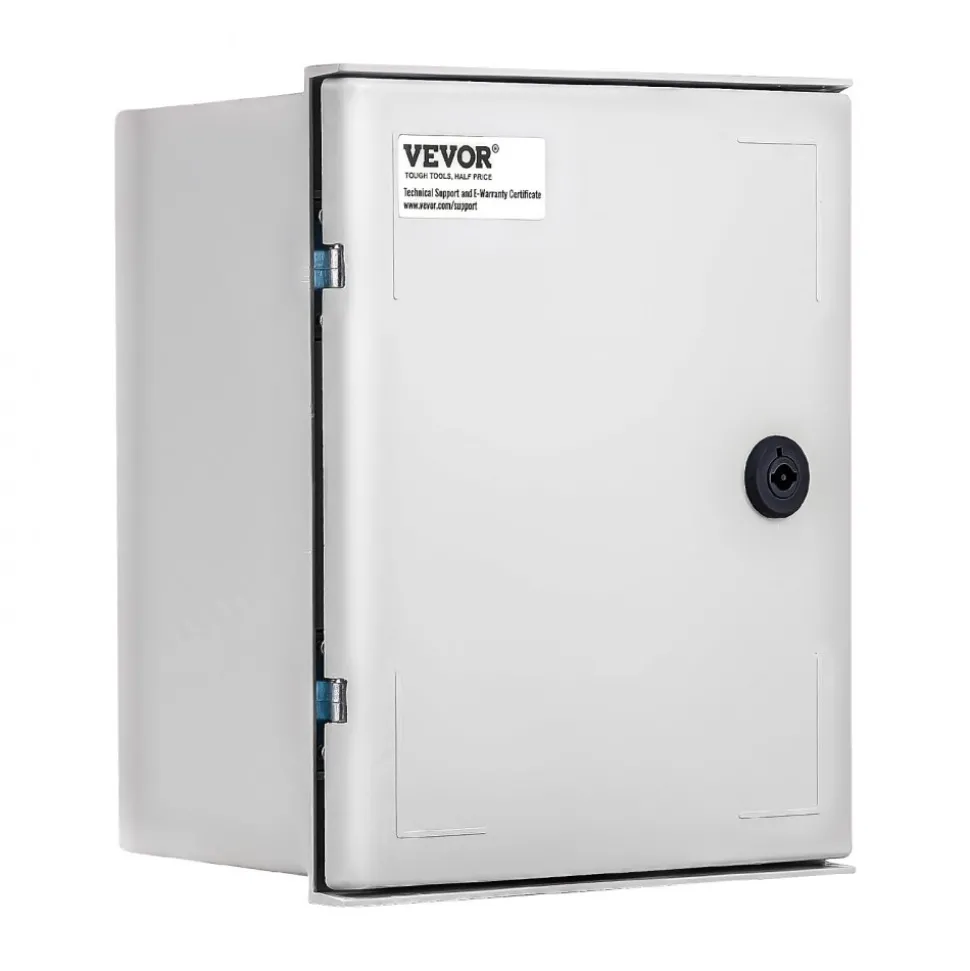 VEVOR NEMA Electric Box, 12x10x6'' NEMA 4X Fiberglass Electric Enclosure, IP66 Water & Dust Resistant, Suitable for Both Outdoor & Indoor Use, Includes Mounting Plate (30x25x14 cm)