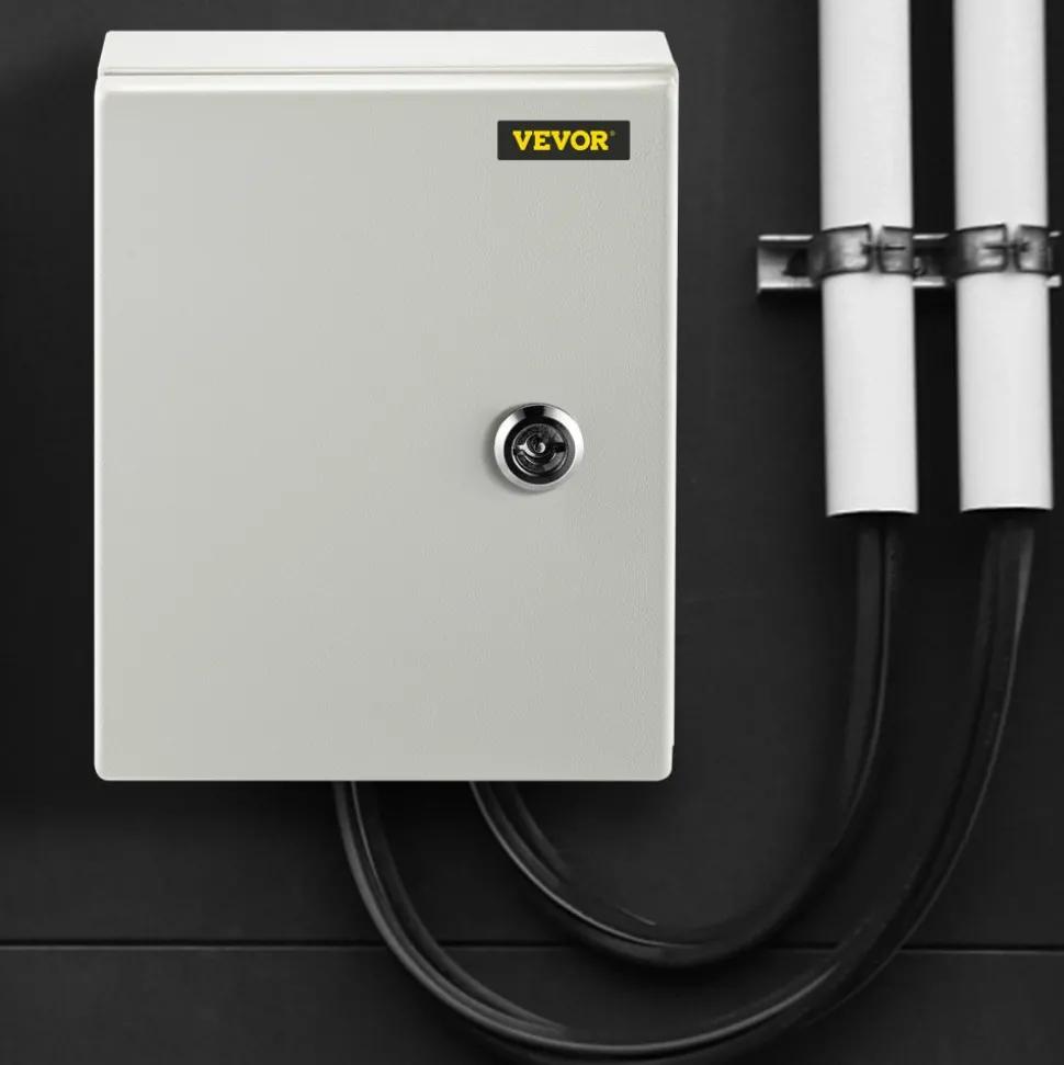 VEVOR NEMA Metal Case, 10 x 8 x 6'' NEMA 4X Metal Electric Enclosure, IP66 Water & Dust Resistant, Suitable for Both Outdoor & Indoor Use, Includes Mounting Plate