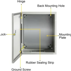 VEVOR NEMA Metal Case, 10 x 8 x 6'' NEMA 4X Metal Electric Enclosure, IP66 Water & Dust Resistant, Suitable for Both Outdoor & Indoor Use, Includes Mounting Plate