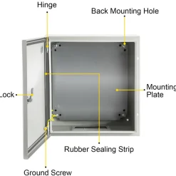 VEVOR NEMA Metal Case, 8x8x6'' NEMA 4X Metal Electric Enclosure, IP66 Water & Dust Resistant, Suitable for Both Outdoor & Indoor Electrical Connections