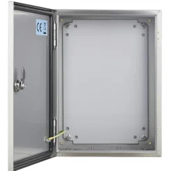 VEVOR NEMA Stainless Steel Enclosure, 16 x 12 x 8'' NEMA 4X Steel Electrical Box, IP66 Waterproof & Dustproof, Outdoor/Indoor Electrical Junction Box, with Mounting Plate