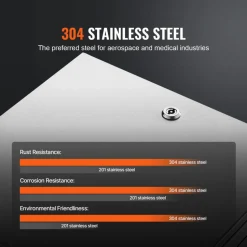 VEVOR NEMA Stainless Steel Enclosure, 12 x 12 x 8'' NEMA 4X Steel Electrical Box, IP66 Waterproof & Dustproof, Outdoor/Indoor Electrical Junction Box, with Mounting Plate