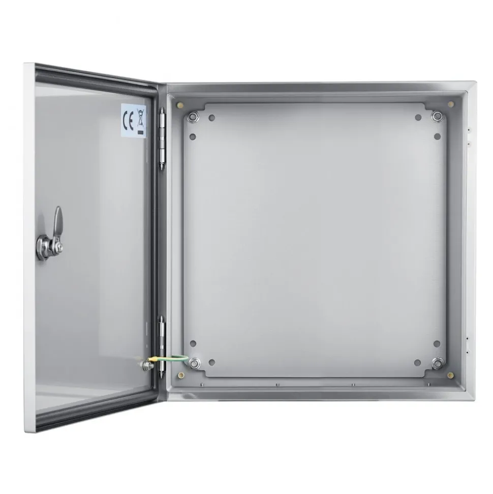 VEVOR NEMA Stainless Steel Enclosure, 12 x 12 x 8'' NEMA 4X Steel Electrical Box, IP66 Waterproof & Dustproof, Outdoor/Indoor Electrical Junction Box, with Mounting Plate