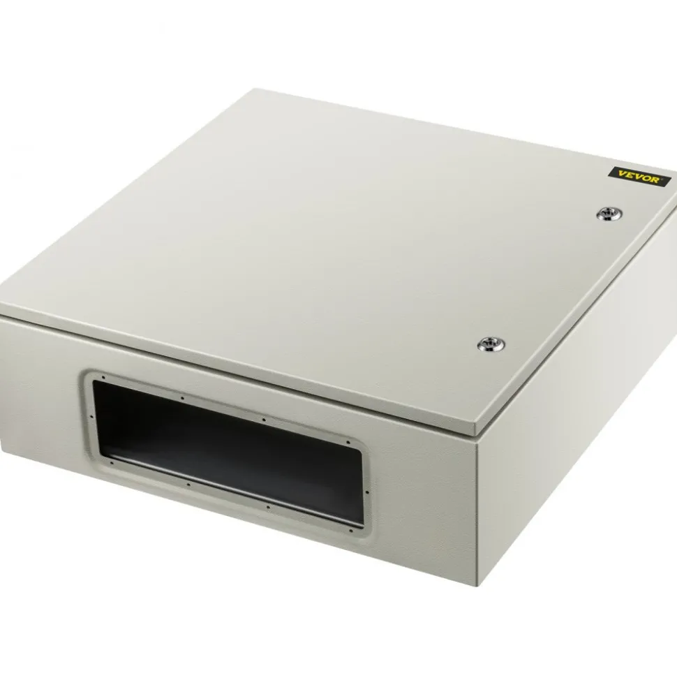 VEVOR NEMA Steel Case, 24x24x8'' NEMA 4X Metal Electric Enclosure, IP66 Water & Dust Resistant, Suitable for Both Outdoor & Indoor Use, Includes Mounting Plate