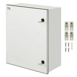 VEVOR NEMA Steel Case, 24x20x9'' NEMA 4X Fiberglass Electric Enclosure, IP66 Water & Dust Resistant, Suitable for Both Outdoor & Indoor Use, Includes Mounting Plate (60x50x23 cm)