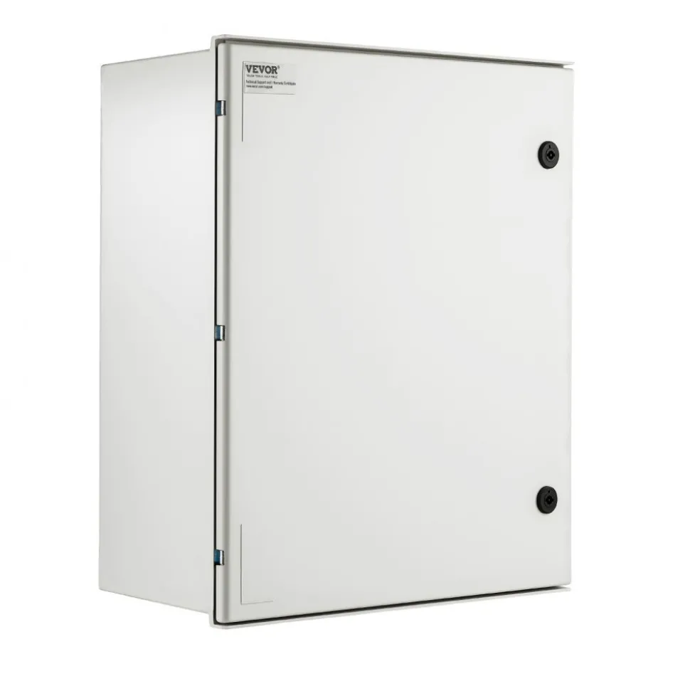 VEVOR NEMA Steel Case, 24x20x9'' NEMA 4X Fiberglass Electric Enclosure, IP66 Water & Dust Resistant, Suitable for Both Outdoor & Indoor Use, Includes Mounting Plate (60x50x23 cm)