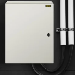 VEVOR NEMA Steel Case, 20x16x6'' NEMA 4X Metal Electric Enclosure, IP66 Water & Dust Resistant, Suitable for Both Outdoor/Indoor Use, Includes Mounting Plate