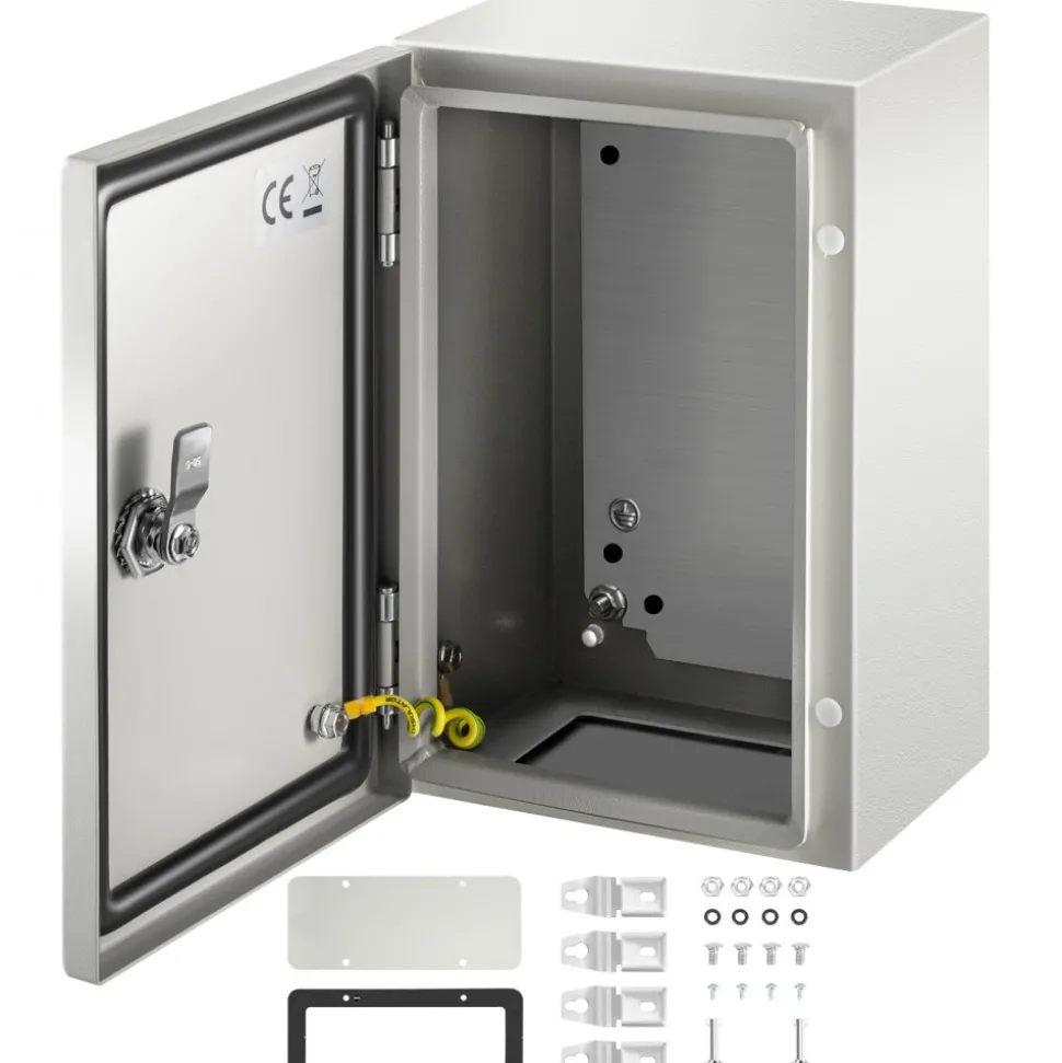 VEVOR NEMA Steel Enclosure 12×8×6,NEMA 4X Steel Electrical Box,IP66 Waterproof & Dustproof,Outdoor/Indoor Electrical Junction Box,with Mounting Plate