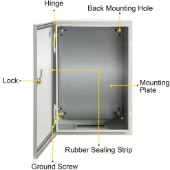 VEVOR NEMA Steel Enclosure 12×8×6,NEMA 4X Steel Electrical Box,IP66 Waterproof & Dustproof,Outdoor/Indoor Electrical Junction Box,with Mounting Plate