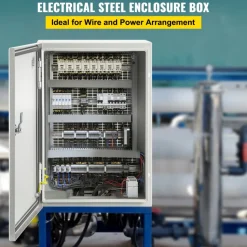VEVOR NEMA Steel Enclosure 12×8×6,NEMA 4X Steel Electrical Box,IP66 Waterproof & Dustproof,Outdoor/Indoor Electrical Junction Box,with Mounting Plate
