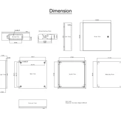 VEVOR NEMA Steel Enclosure, 20 x 20 x 6'' NEMA 4X Steel Electrical Box, IP66 Waterproof & Dustproof, Outdoor/Indoor Electrical Junction Box, with Mounting Plate