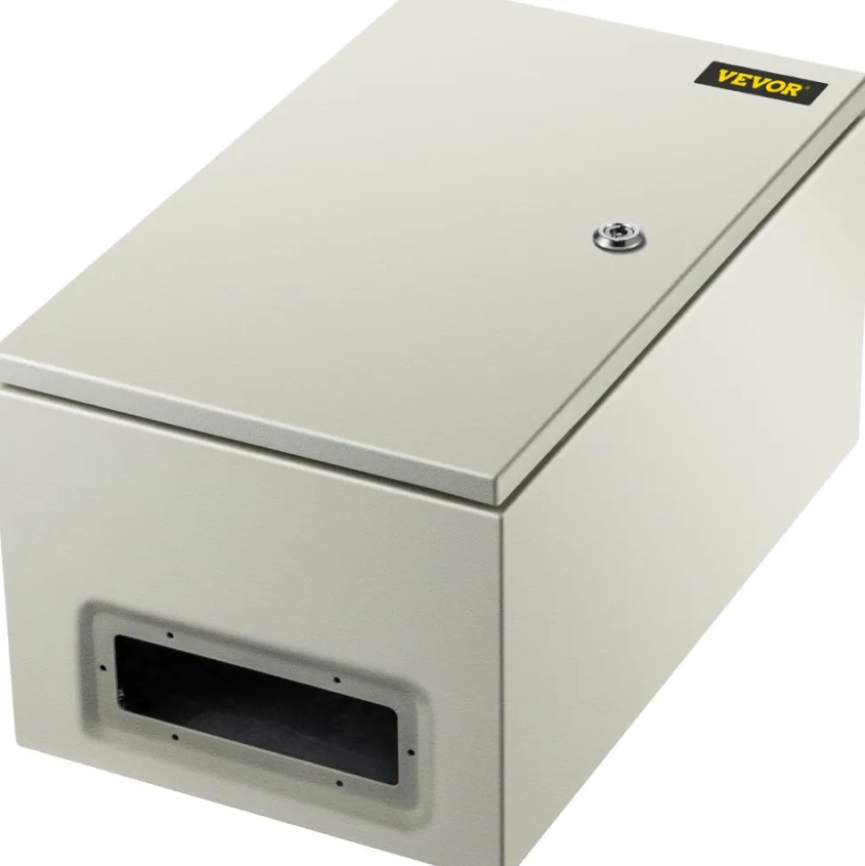 VEVOR NEMA Steel Enclosure, 20 x 12 x 10'' NEMA 4X Steel Electrical Box, IP66 Waterproof & Dustproof, Outdoor/Indoor Electrical Junction Box, with Mounting Plate
